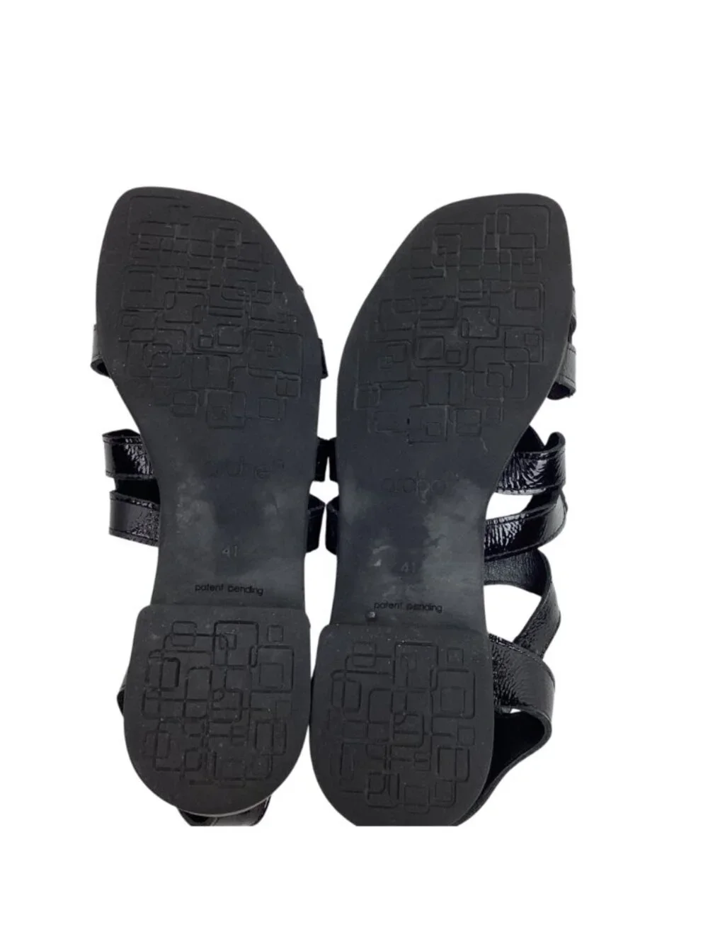 Arche Milyki Patent Leather Womens 41 Slingback Open Toe Sandals Black